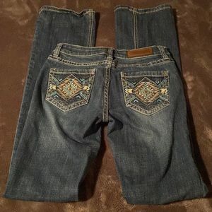 Rock and roll bootcut jeans.  size 24x36